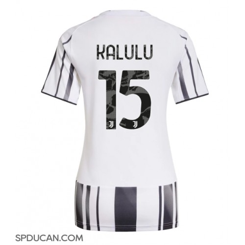 Zenski Nogometni Dres Juventus Pierre Kalulu #15 Domaci 2025-26 Kratak Rukav